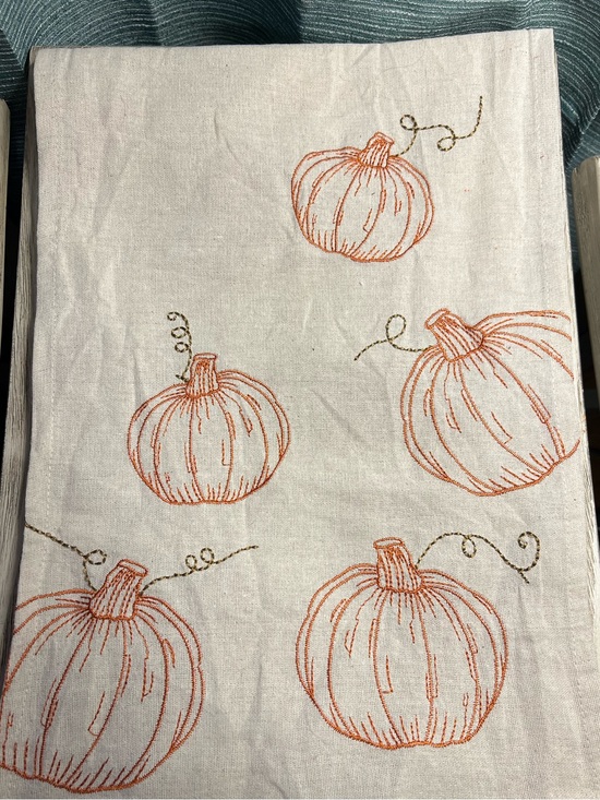 Other - Embroidered Pumpkin Table Runner 54x12 Farmhouse Fall Autumn Decor